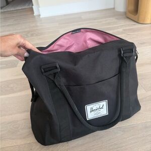 Herschel Supply Company Black Duffel Bag with Pink Interior